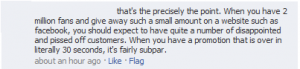 Pizza Hut Facebook comment
